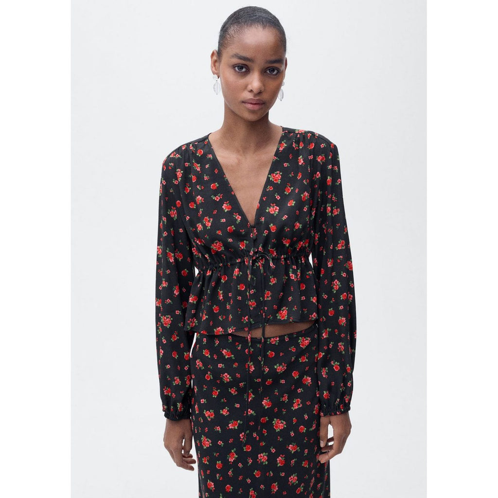 Blusa con gemas - Negro