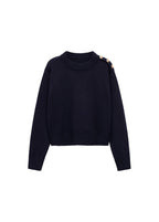 Strikket pullover med smykkeknapper