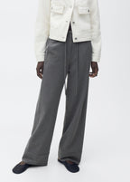 Pantalon Droit Fines Rayures - Grey