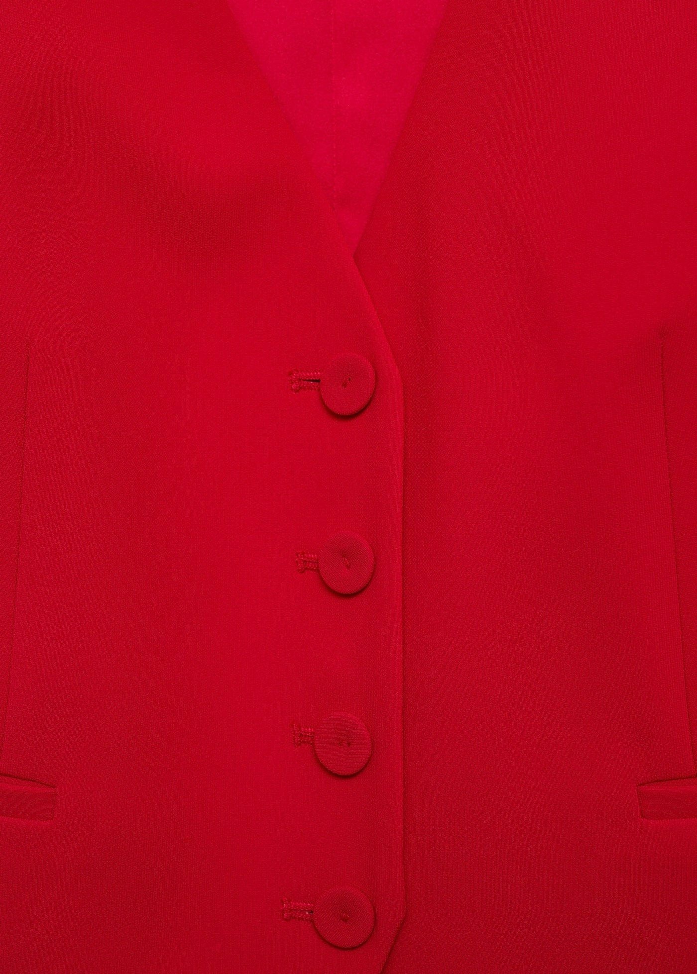 Gilet Costume Boutons - Red