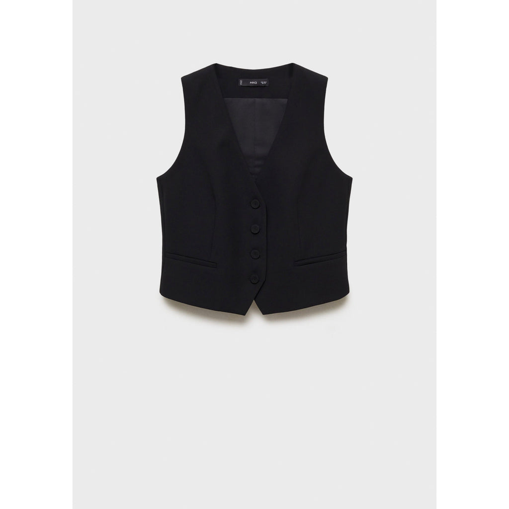 Gilet Costume Boutons - Black