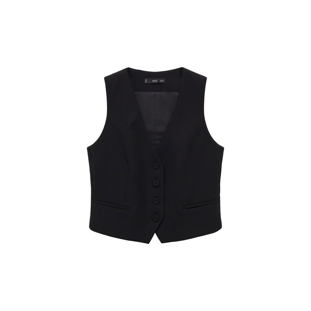 Gilet Costume Boutons - Black