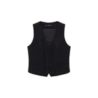 Gilet Costume Boutons - Black