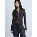 Cardigan Maille Fermeture Éclair - Dark Grey