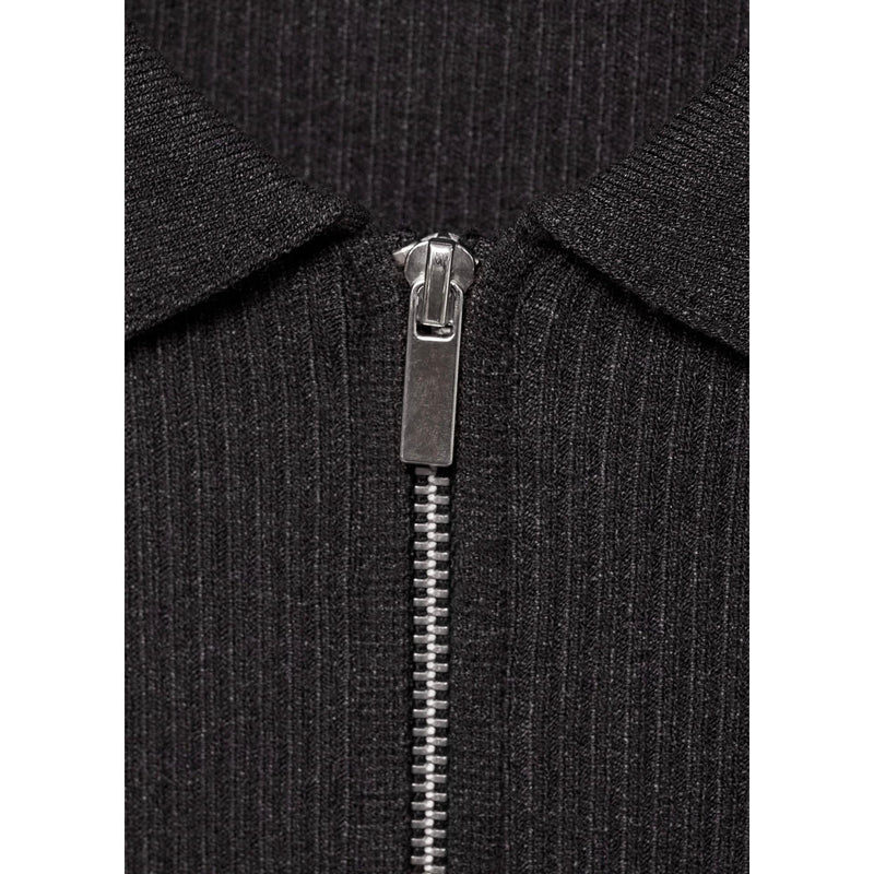 Cardigan Maille Fermeture Éclair - Dark Grey