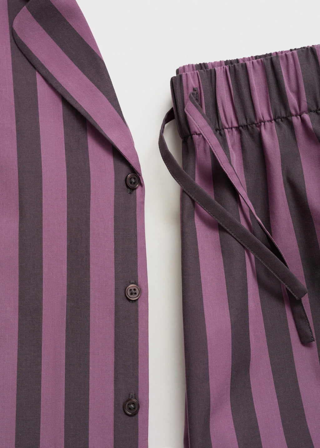 Chemise Longue Rayures Tissu Bicolore