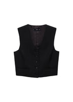 Gilet Costume Crop - Black