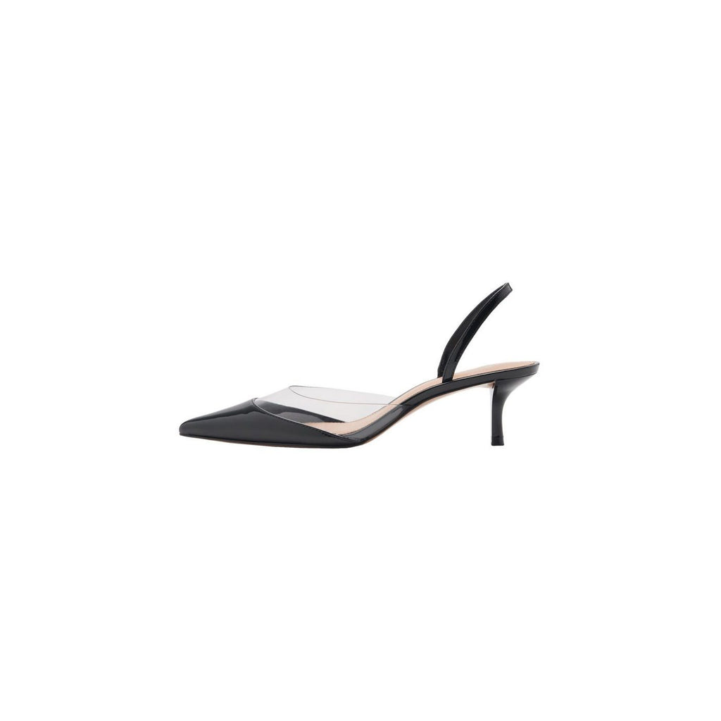 Chaussure À Talon Avec Empiècement Vinyle