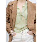 Jeans Wideleg Bordado Flores
