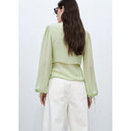 Jeans Wideleg Bordado Flores