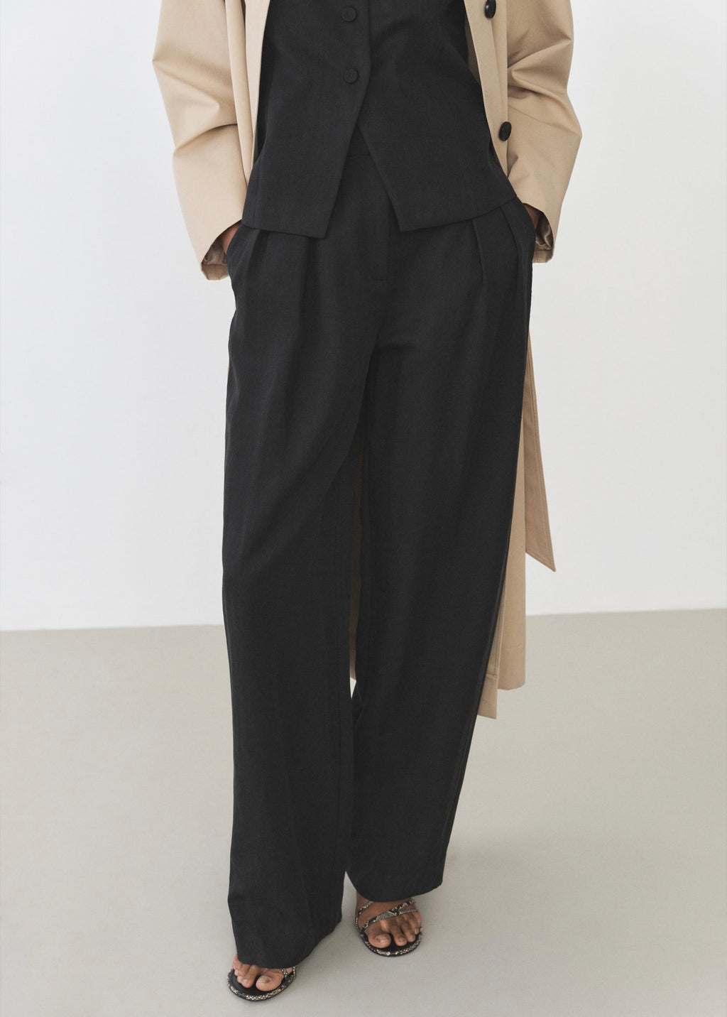 Pantalon Droit Costume Lyocell