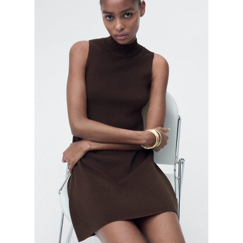 Robe Maille Col Montant