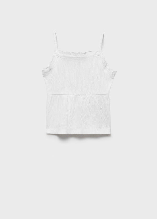 Top Bimba Blanc Cassé - Fille