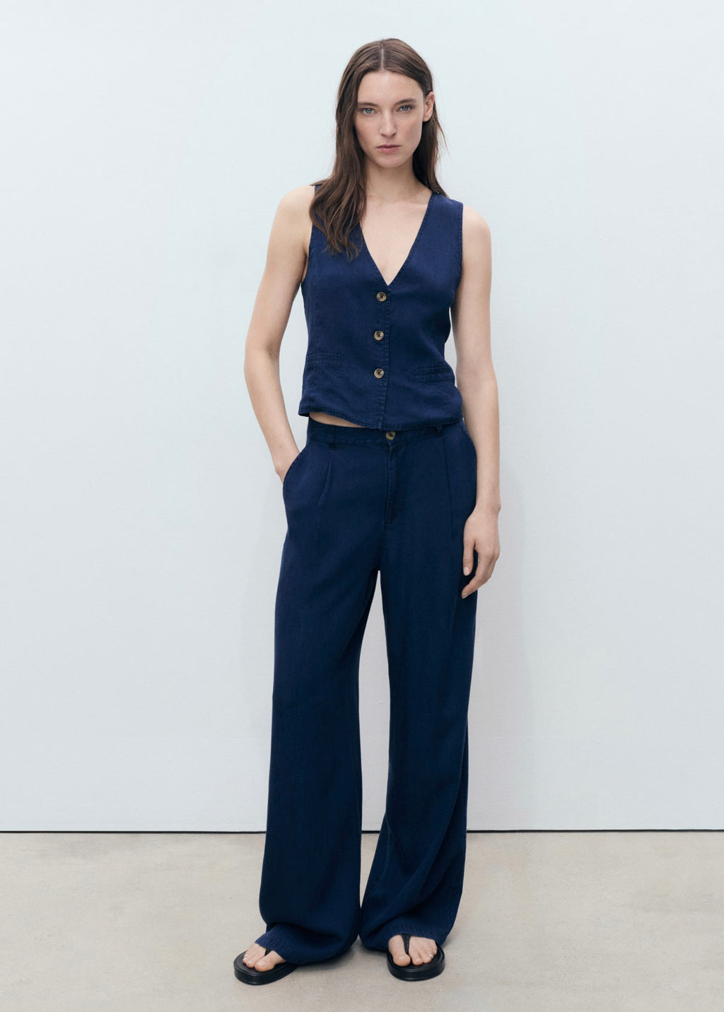 Gilet Lyocell Effet Denim