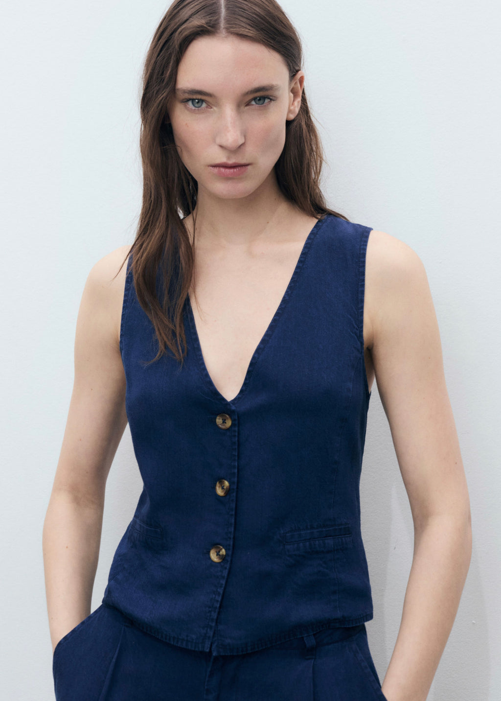 Gilet Lyocell Effet Denim