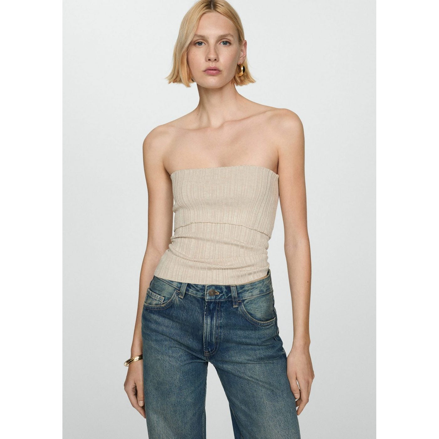 Paulina Top - Light Grey/Pastel