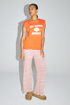 Le T-Shirt Robbie Calico En Cotton Orange Fabriqué Au Portugal