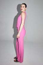 The Karl Jacket In Vibrant Pink Linen