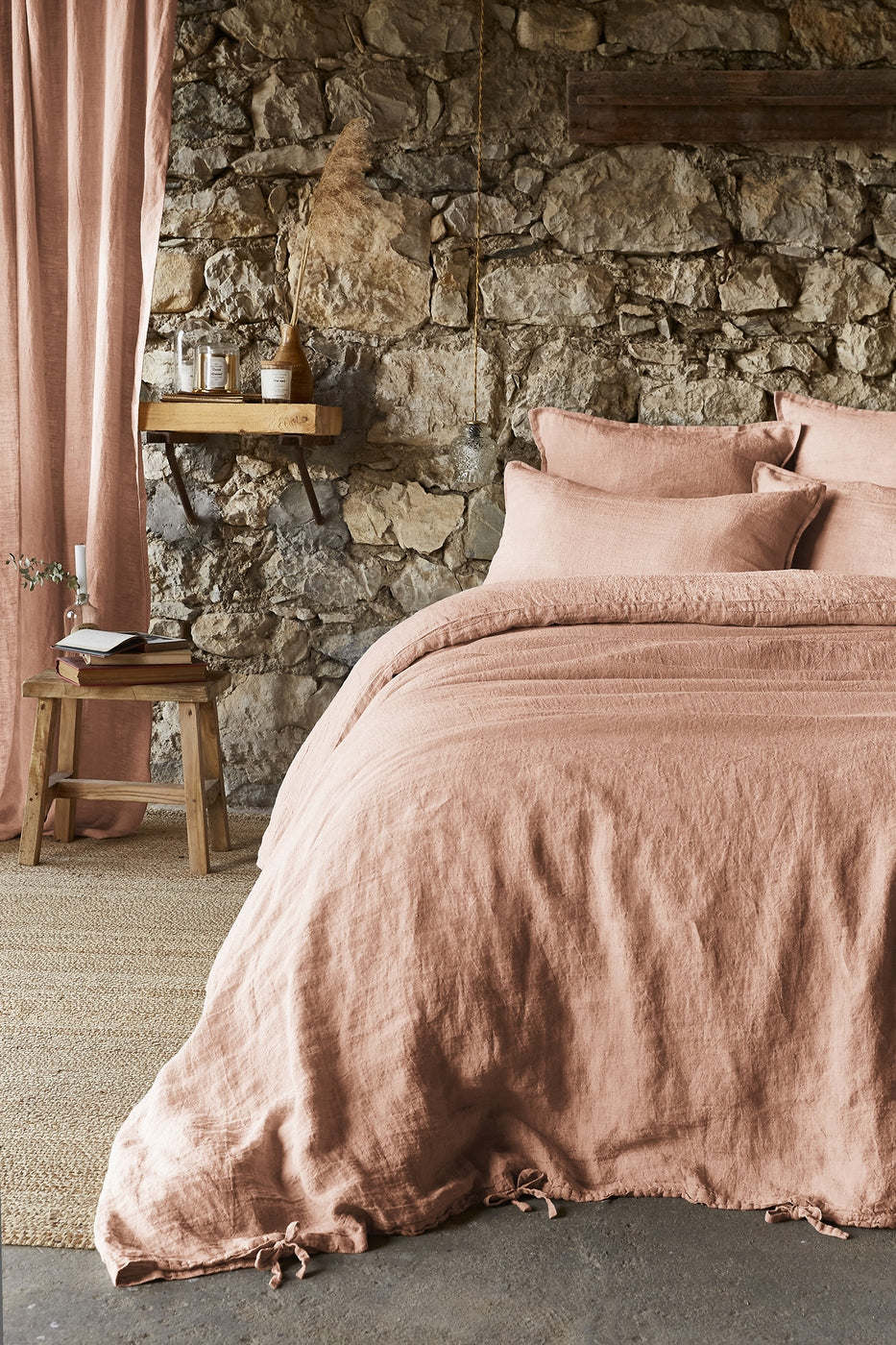 Duvet Cover - Washed Linen - Soline - Old Rose