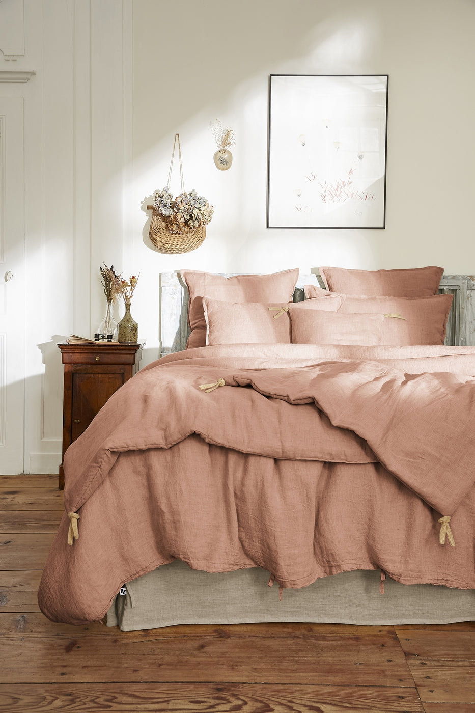 Duvet Cover - Washed Linen - Soline - Old Rose