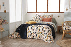 Julia - Housse De Couette Réversible - Gaze De Coton Imprimée - Eucalyptus