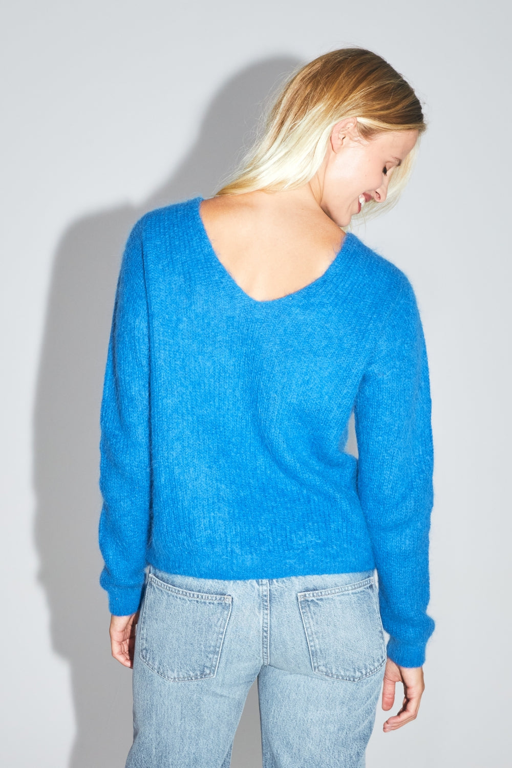 The Romy Baby Alpaca Royal Blue Knit Made in Italy