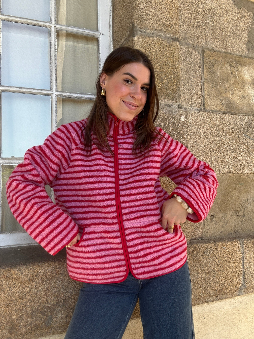 Carmen Striped Fleece Jacket