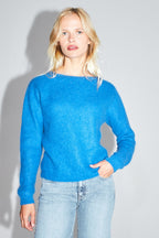 The Romy Baby Alpaca Royal Blue Knit Made in Italy