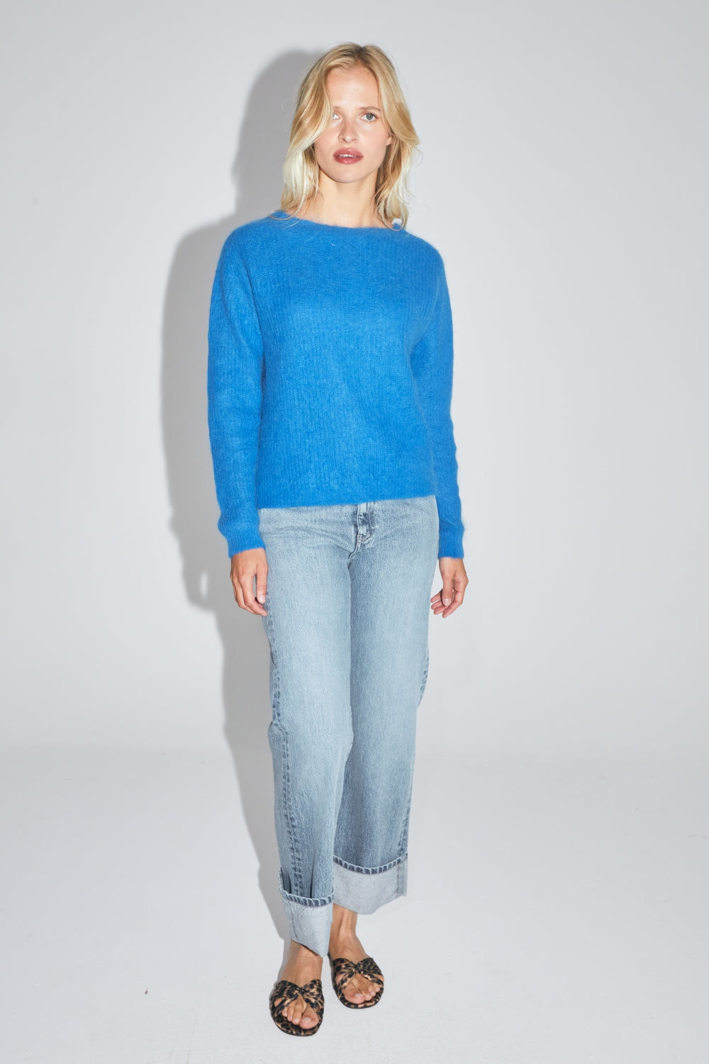 The Romy Baby Alpaca Royal Blue Knit Made in Italy