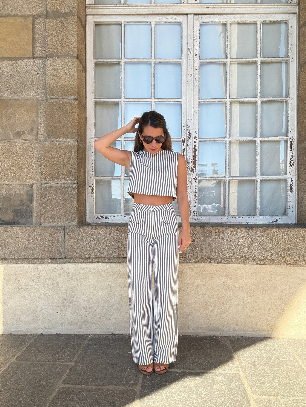Blue Sailor Striped Trousers
