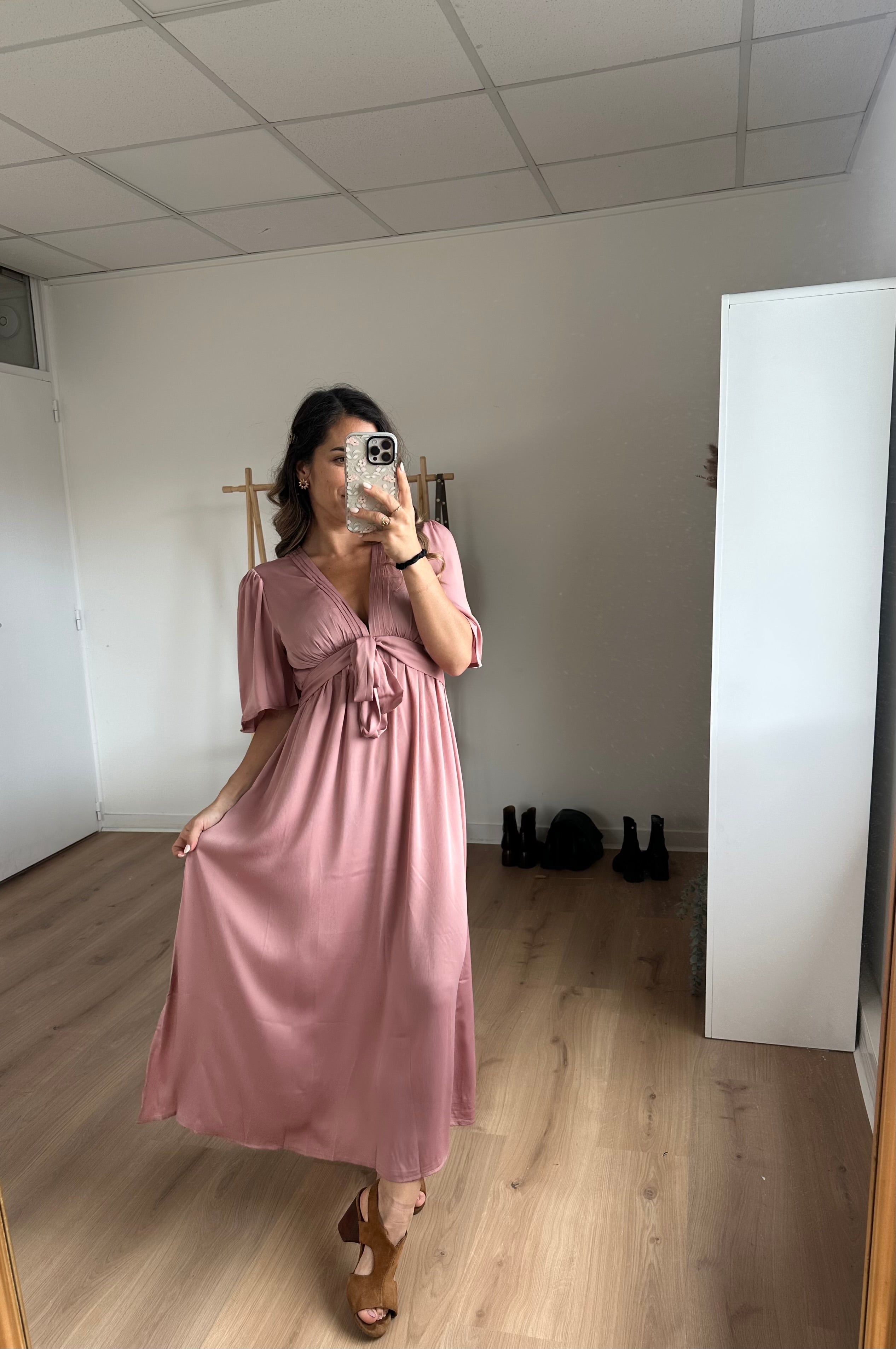 Suzy Long Dress Old Pink