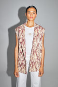 The Vanessa Sleeveless Jacket In Tweed Made From Recycled Yarns