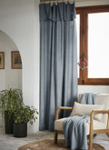 Cortina Regulable + Anillas Clip Lyocell Uni Lysandre - Piedra