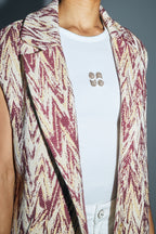 The Vanessa Sleeveless Jacket In Tweed Made From Recycled Yarns