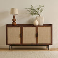 Jetson - 3-Door Sideboard - Fabric & Walnut