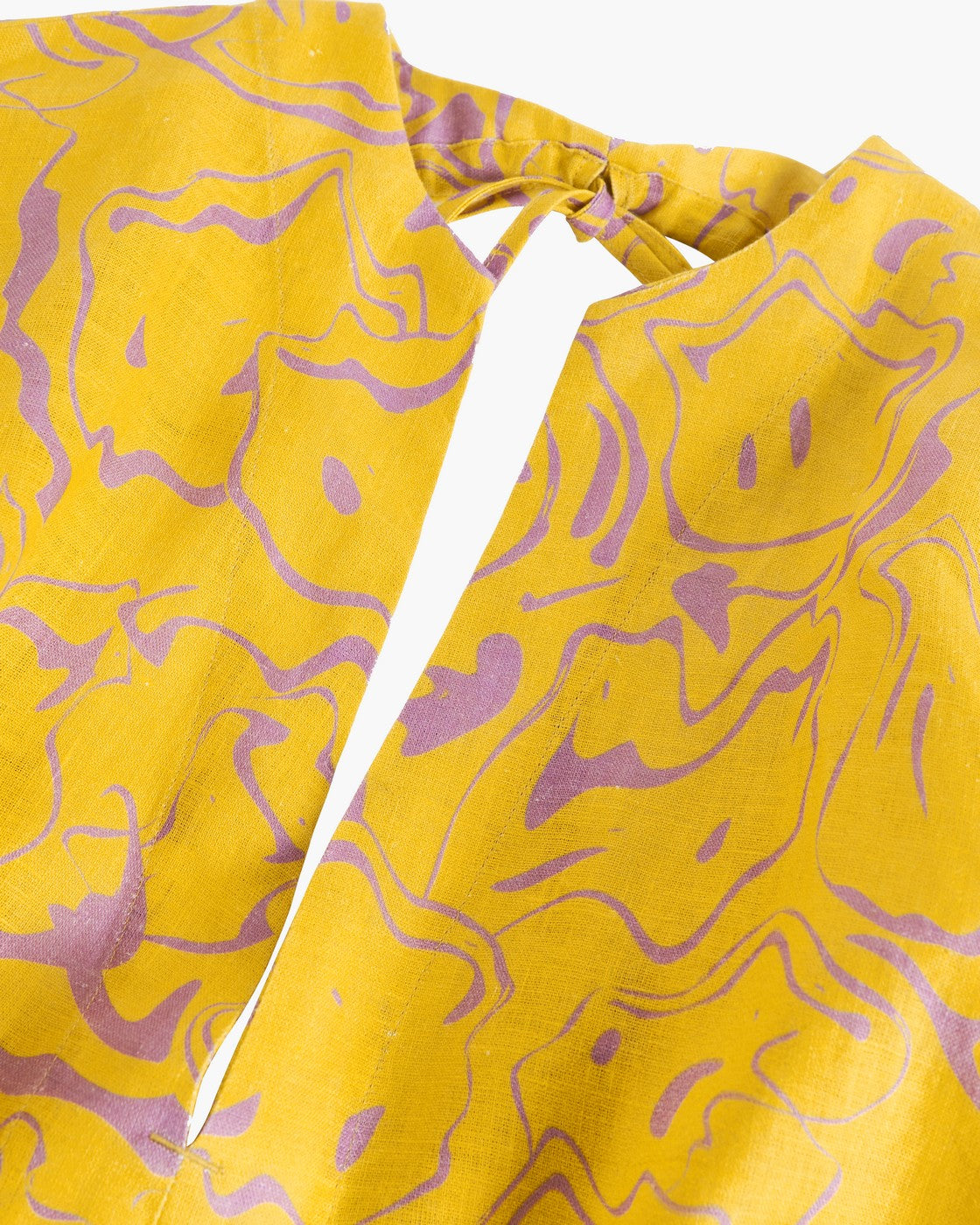 Mashed Tangelo Linen Dress