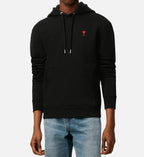 Ami Paris - Hoodie Ami De Coeur – Noir Rouge