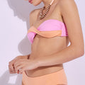 Twist Bandeau Bikini Top - Peach