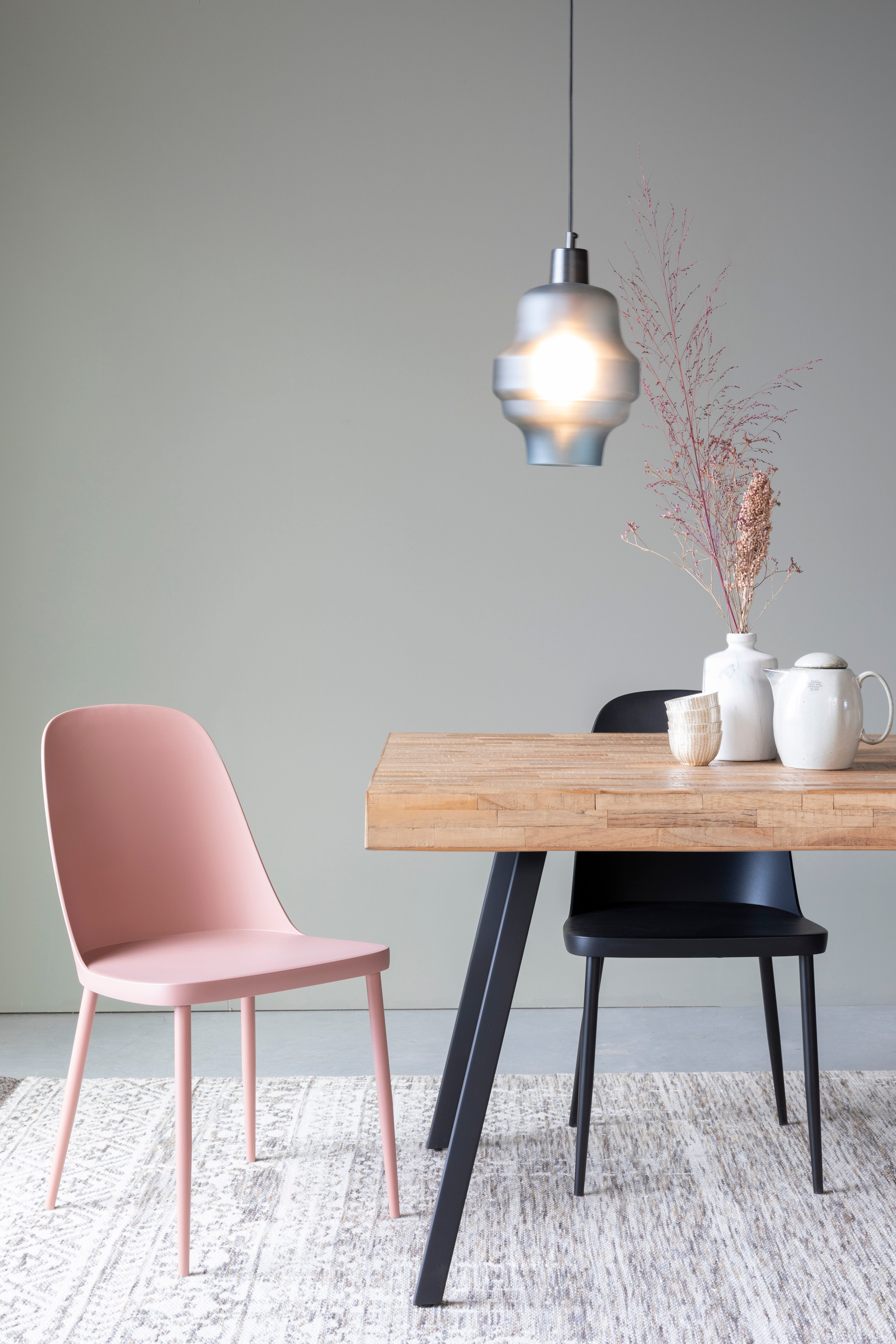 Pip All - Juego de 2 Sillas de Comedor - Plástico Polipropileno - Rosa