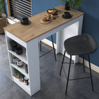 Mesa De Cocina Ja103 - Nogal / Blanco