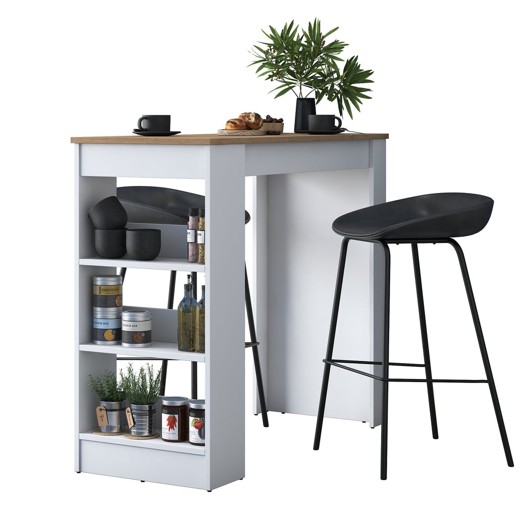Mesa De Cocina Ja103 - Nogal / Blanco