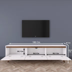 D1 TV Units - White / Walnut