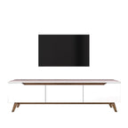 D1 TV Units - White / Walnut