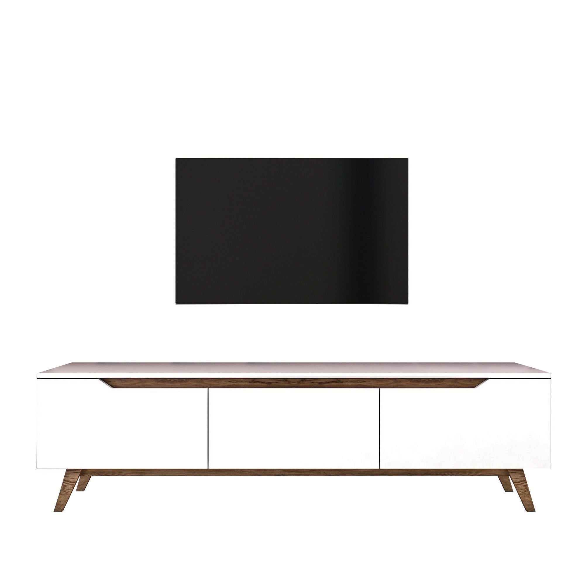 D1 TV Units - White / Walnut