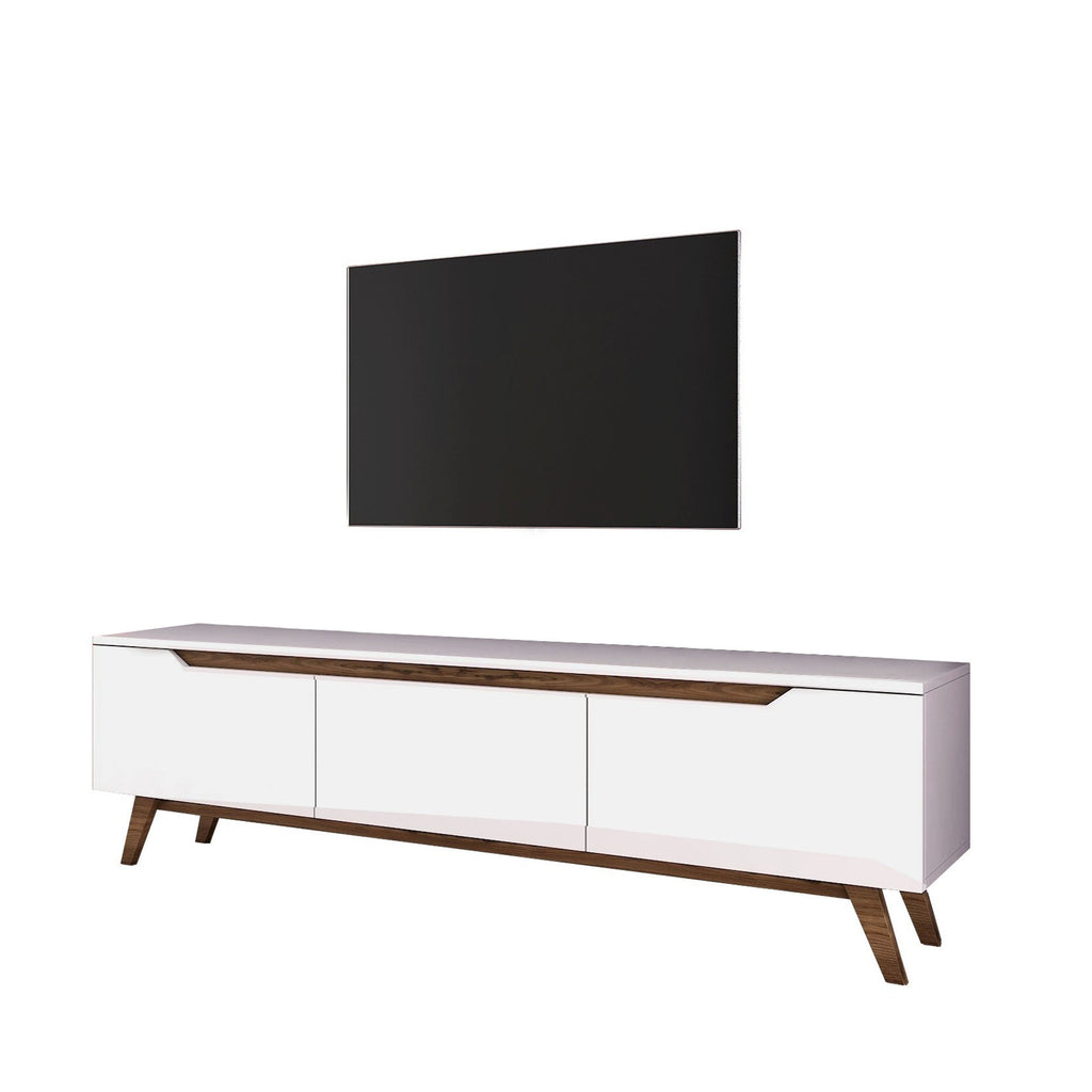 D1 TV Units - White / Walnut