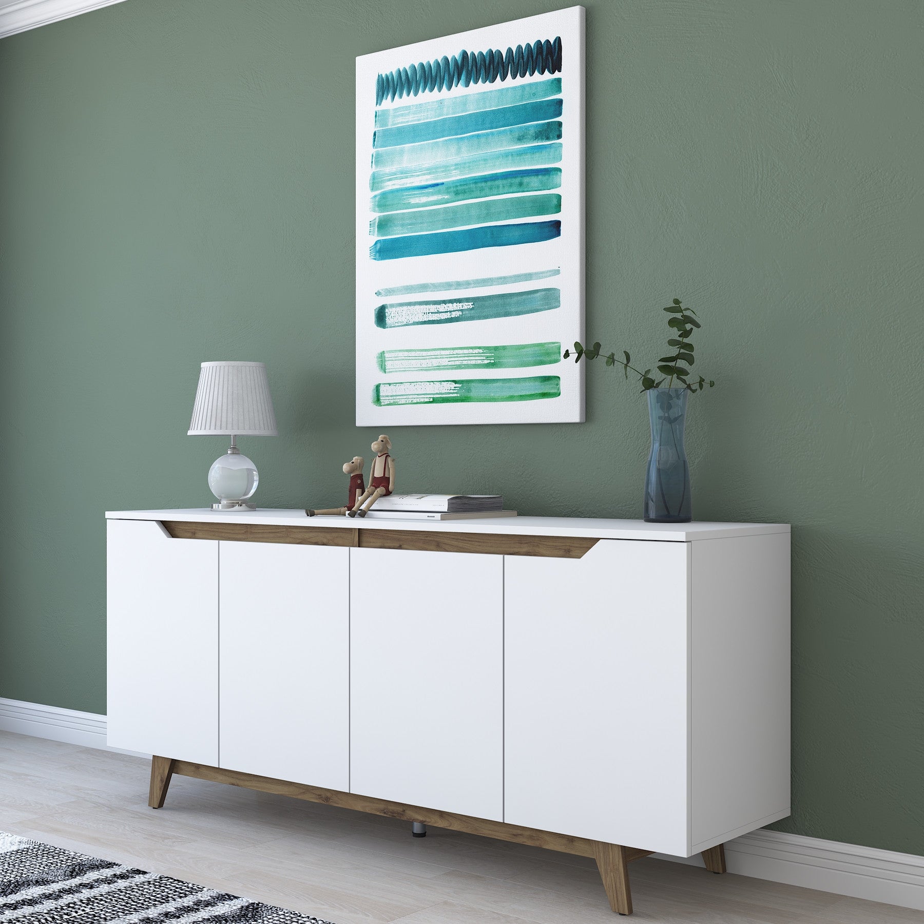 Console Gd102 - Blanc / Noyer