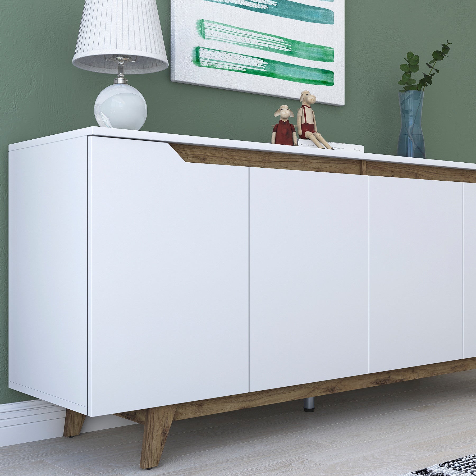 Console Gd102 - Blanc / Noyer