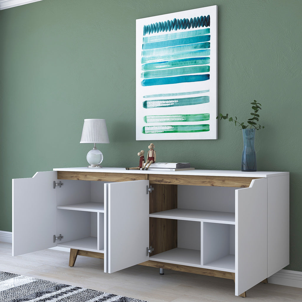 Console Gd102 - Blanc / Noyer
