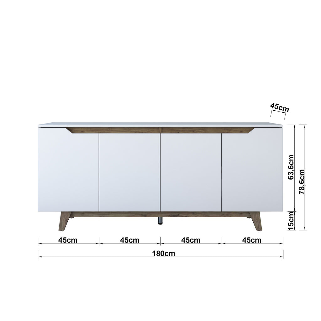 Console Gd102 - Blanc / Noyer