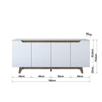 Console Gd102 - Blanc / Noyer